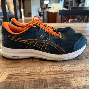 ASICS Gel-Contend 8 Navy with Orange Accents Size 12